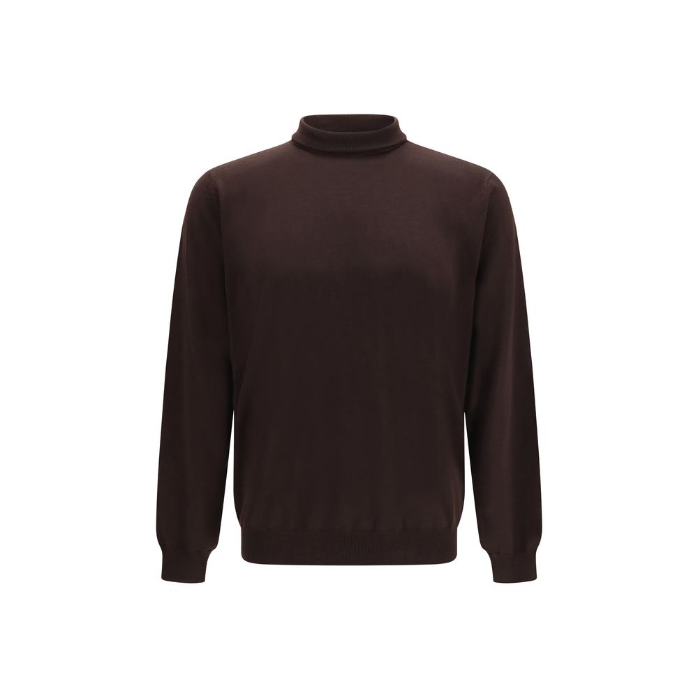 Lardini Brown Wool Oves Aries Sweatshirt