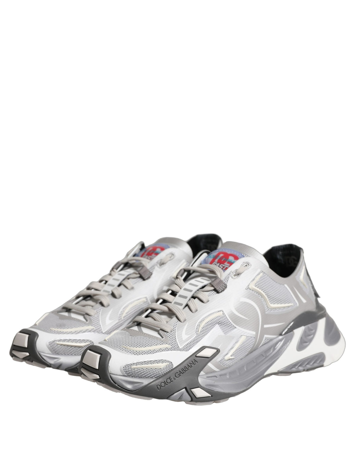 Dolce & Gabbana Gray Panelled Low Top Men Sneakers Shoes