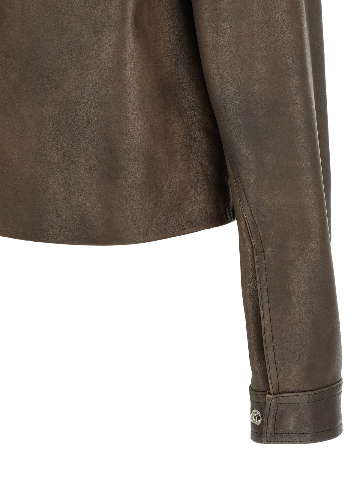 Rick Owens Brown Calfskin Leather Jacket
