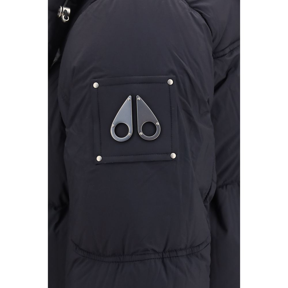 Moose Knuckles Black Nylon Coat