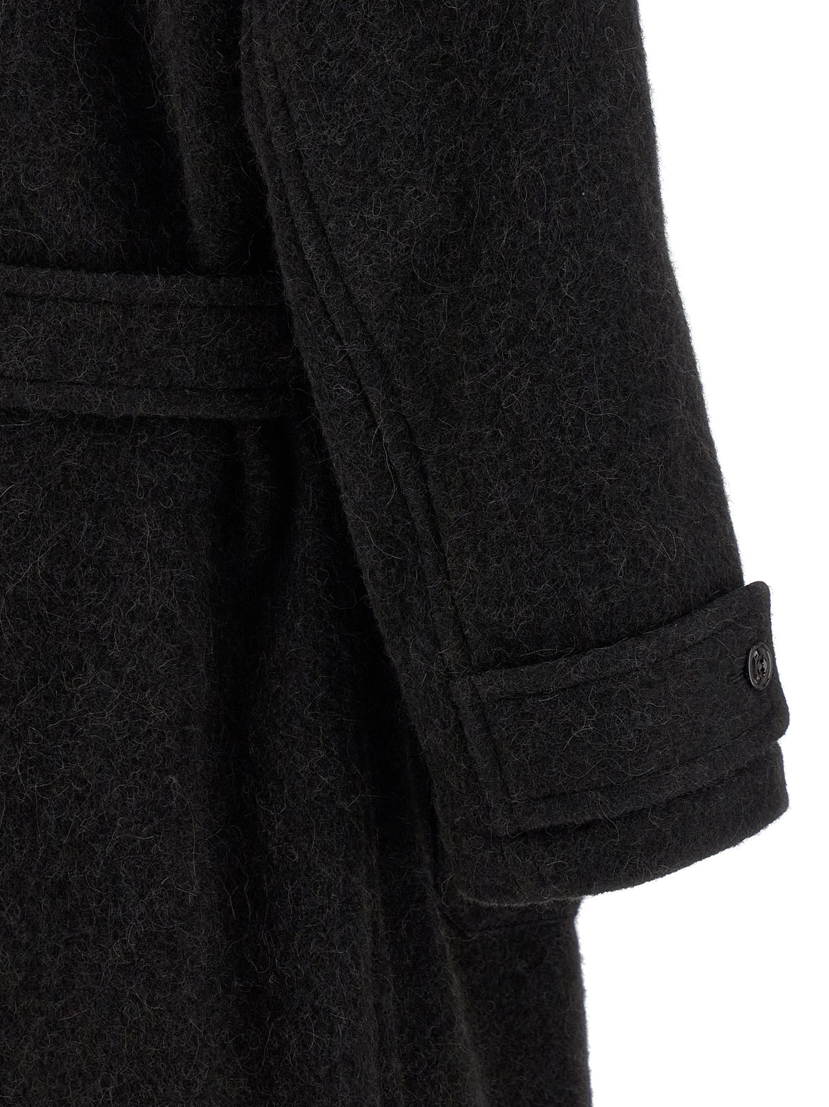 Lemaire Black Wool Coat