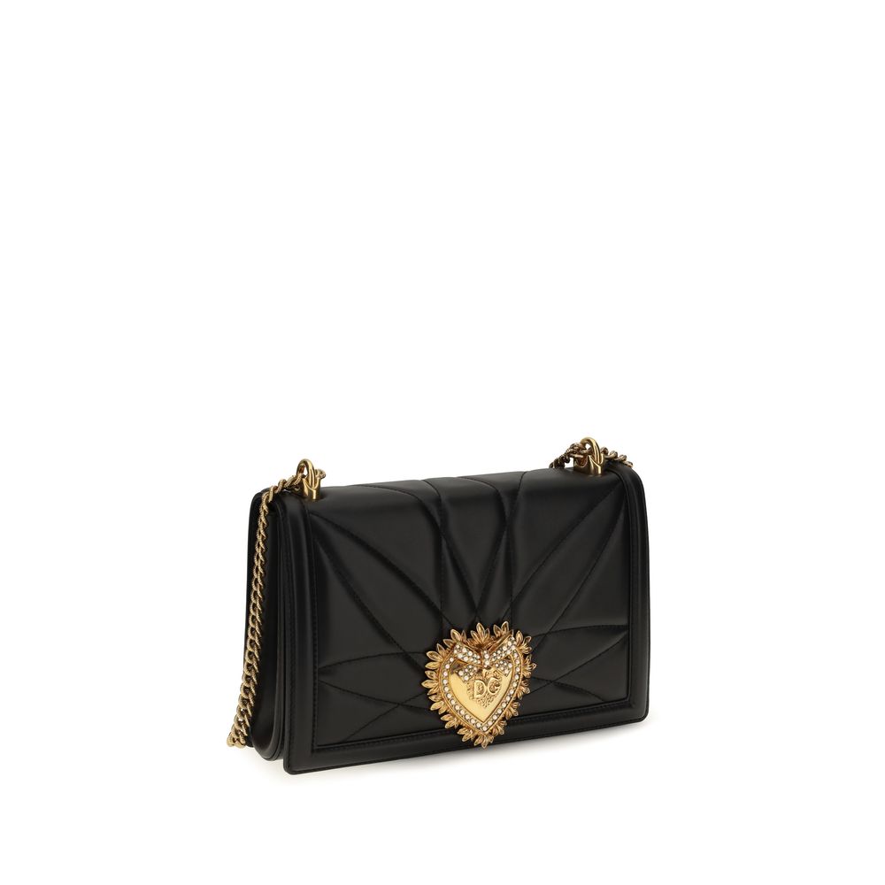 Dolce & Gabbana Black Lamb Ovis Aries Shoulder Bag