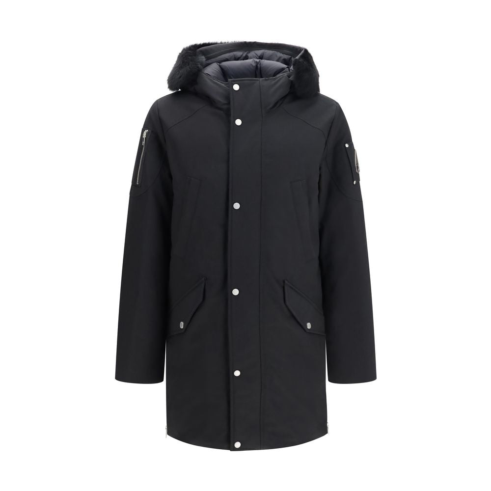 Moose Knuckles Black Cotton Coat