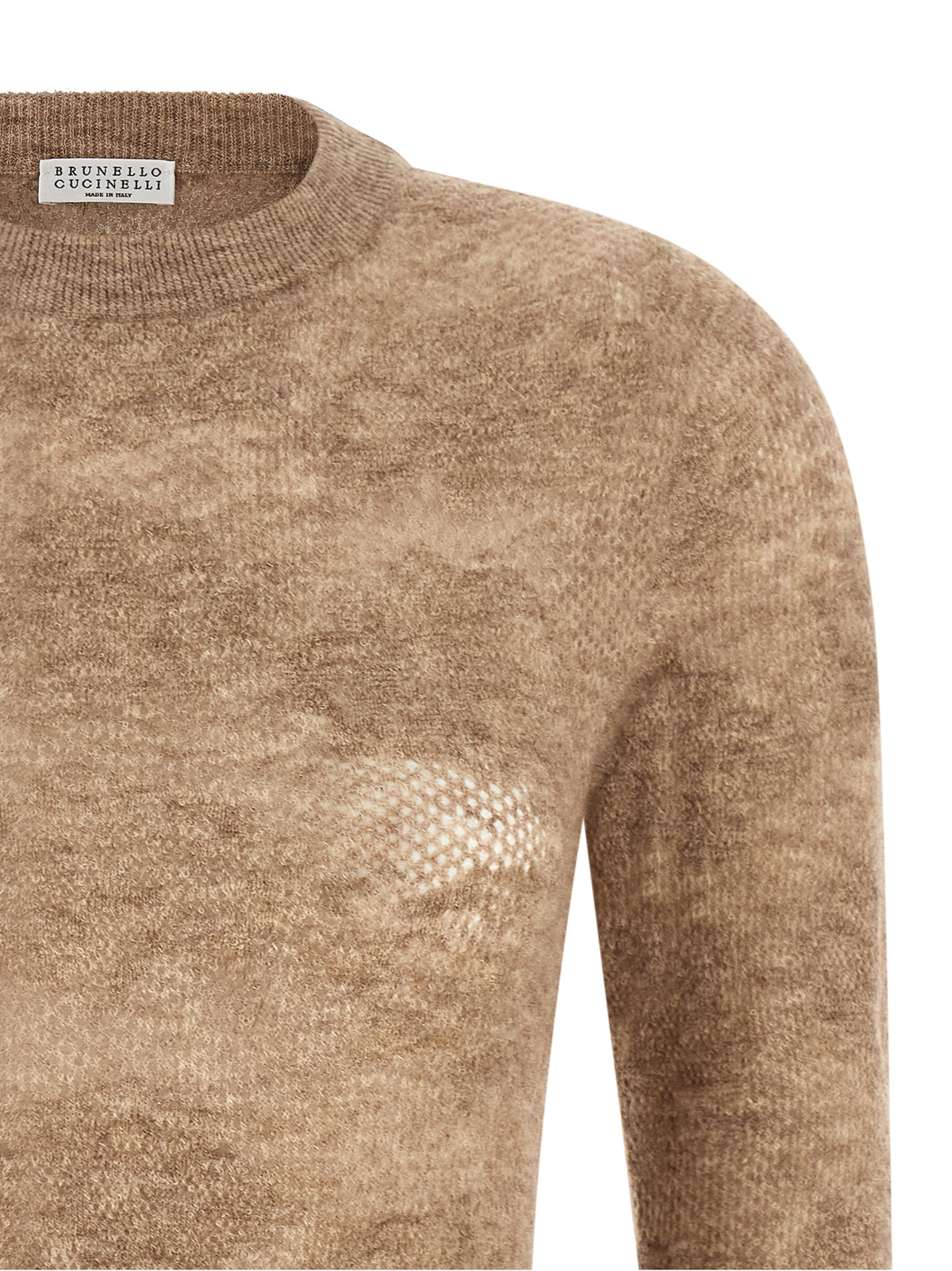 Brunello Cucinelli Beige Silk Cardigan