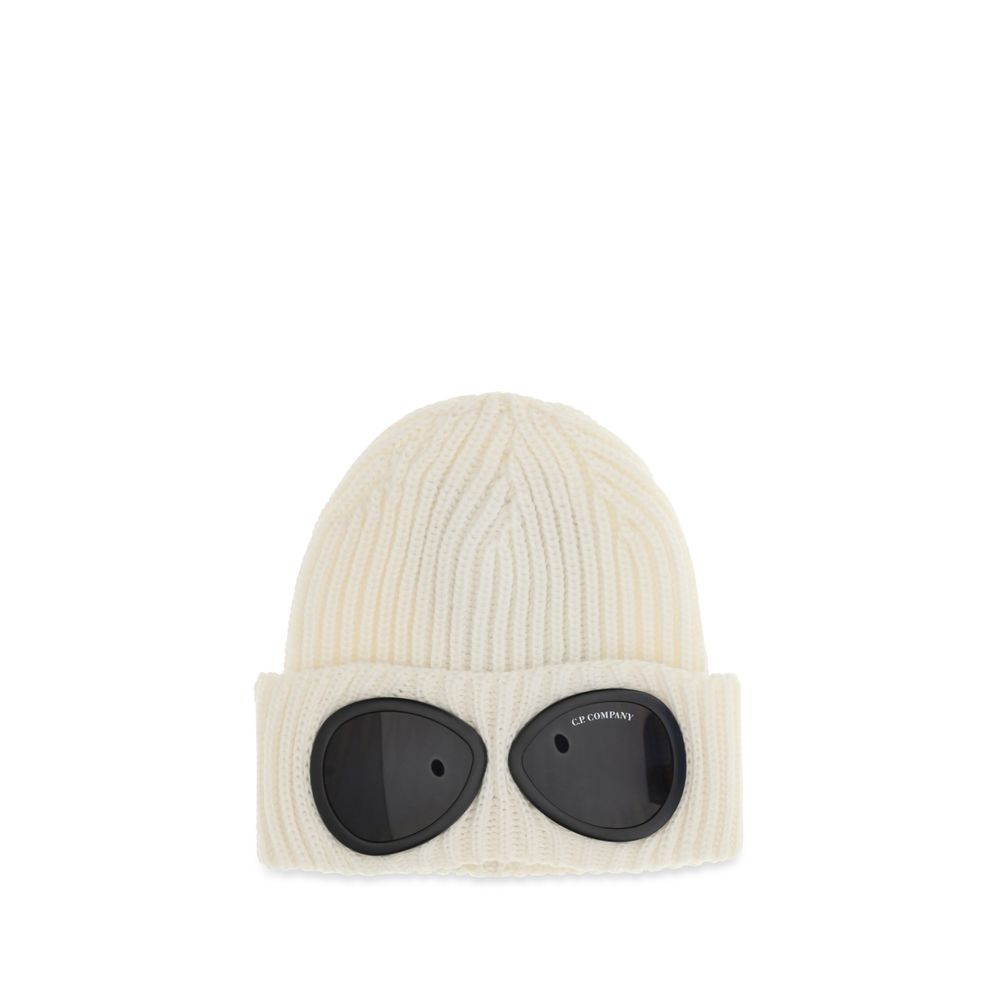 C.P. Company White Wool Oves Aries Beanie