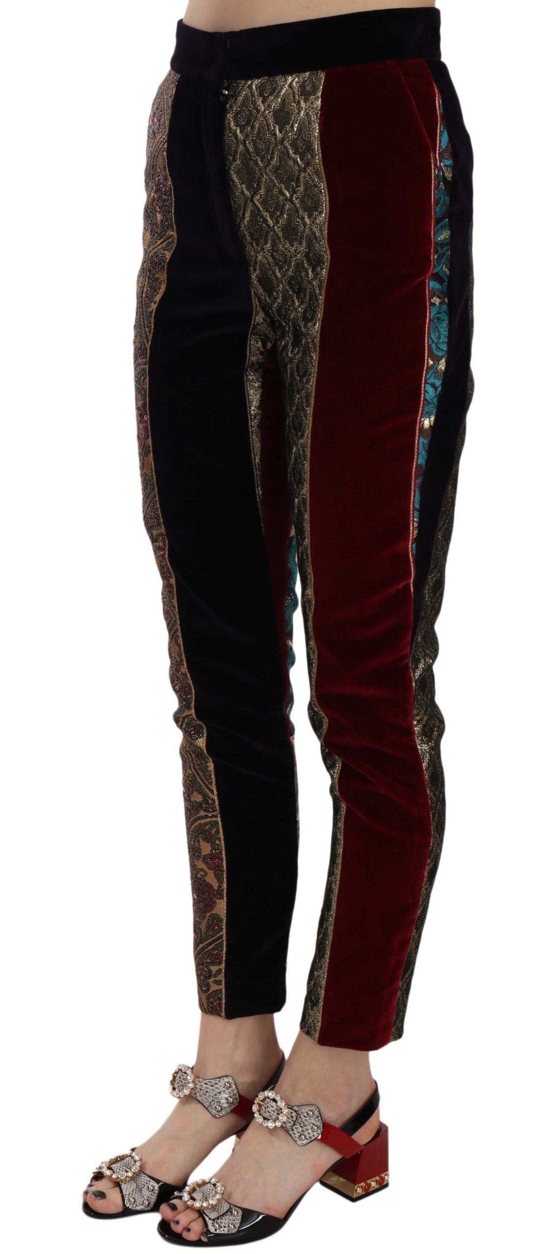 Pantalon court élégant en jacquard multicolore Dolce &amp; Gabbana