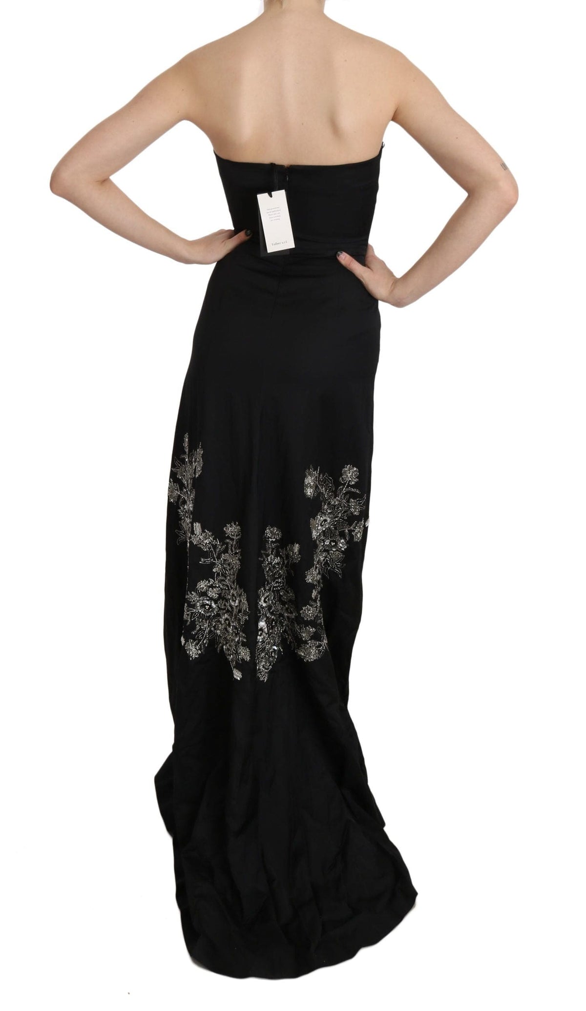 Robe longue évasée noire enchanteresse de John Richmond