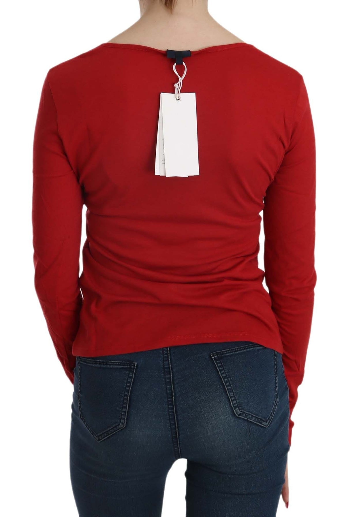 Ravissante blouse rouge ornée de cristaux Exte