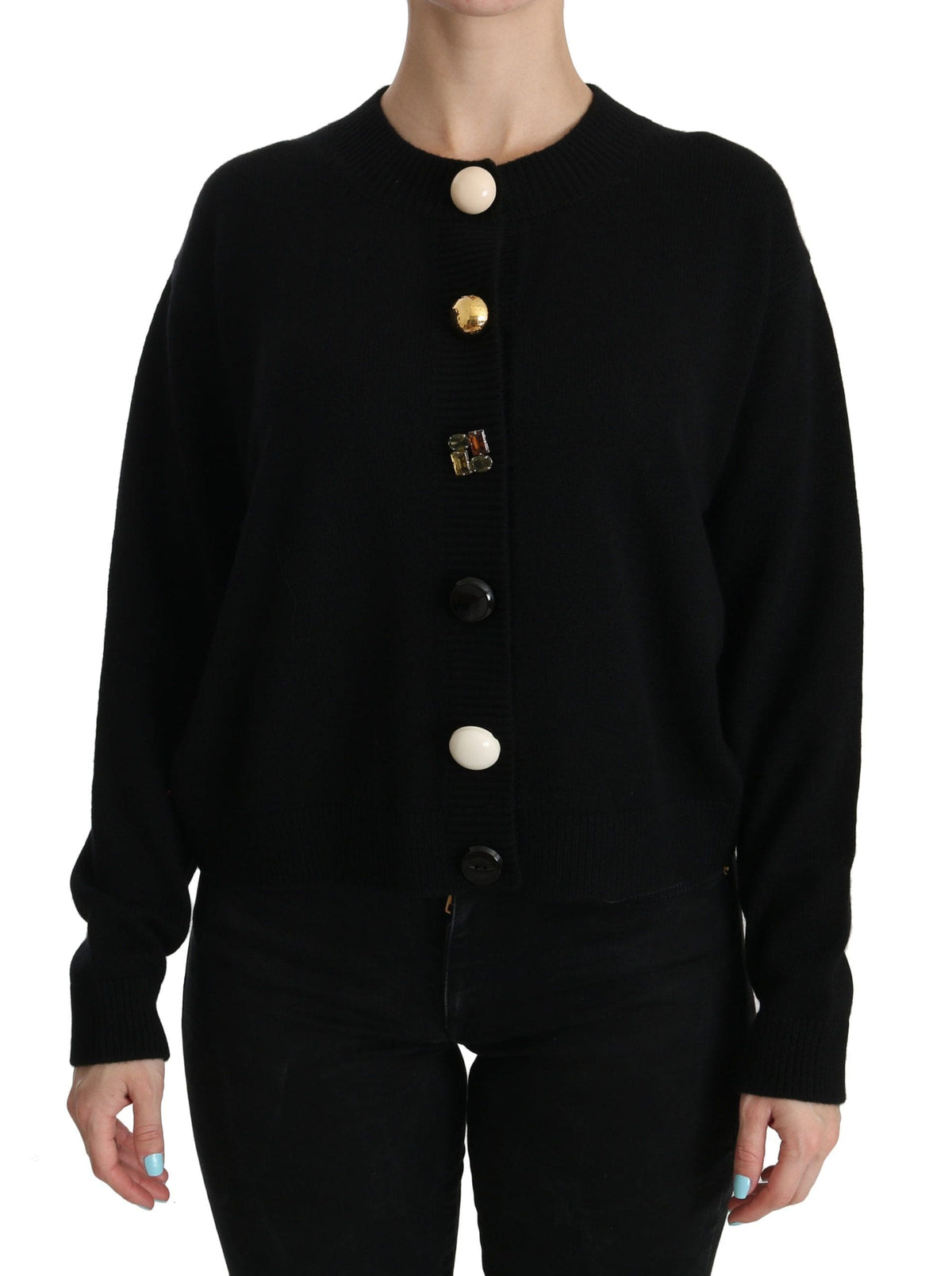 Dolce &amp; Gabbana - Cardigan élégant en cachemire noir