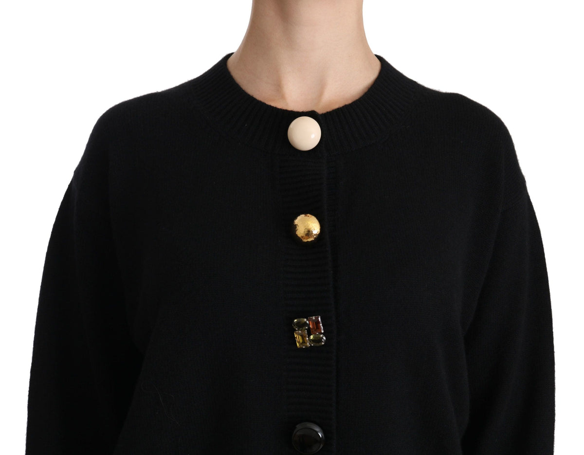 Dolce &amp; Gabbana - Cardigan élégant en cachemire noir