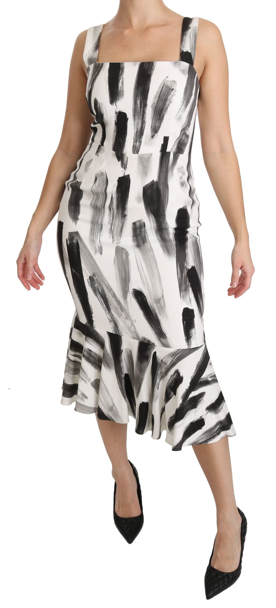 Robe fourreau mi-longue monochrome chic de Dolce &amp; Gabbana