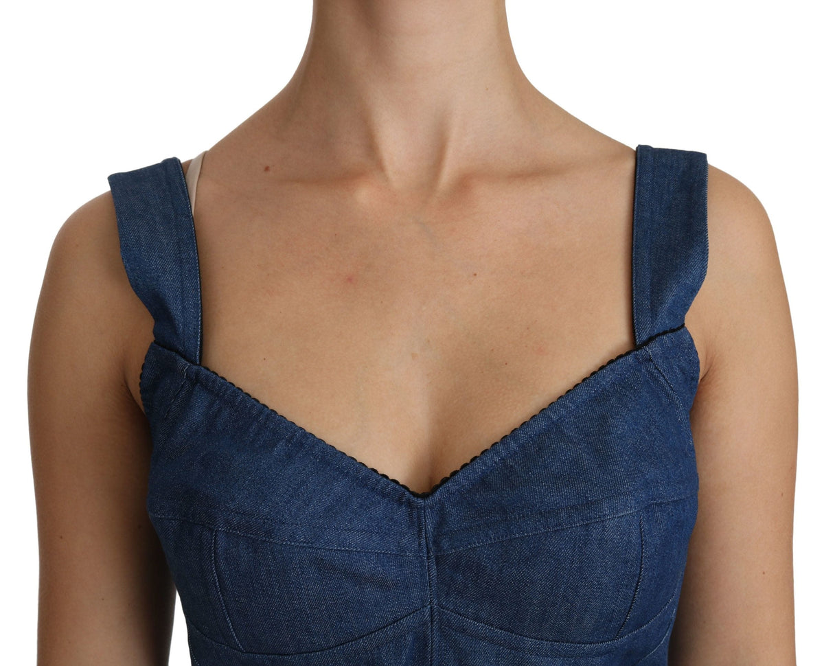 Dolce &amp; Gabbana - Haut bustier sans manches élégant en bleu