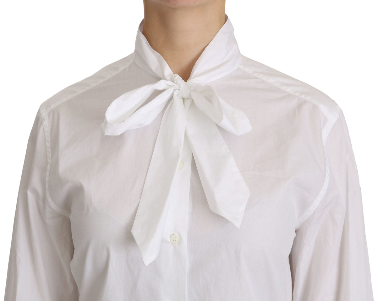 Polo elegante de cuello alto blanco de Dolce &amp; Gabbana