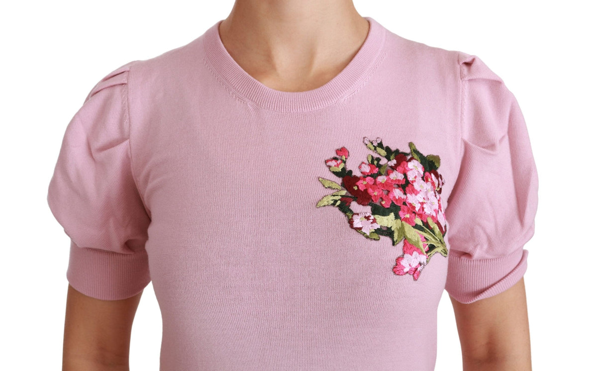 Blusa elegante de lana virgen bordada de Dolce &amp; Gabbana