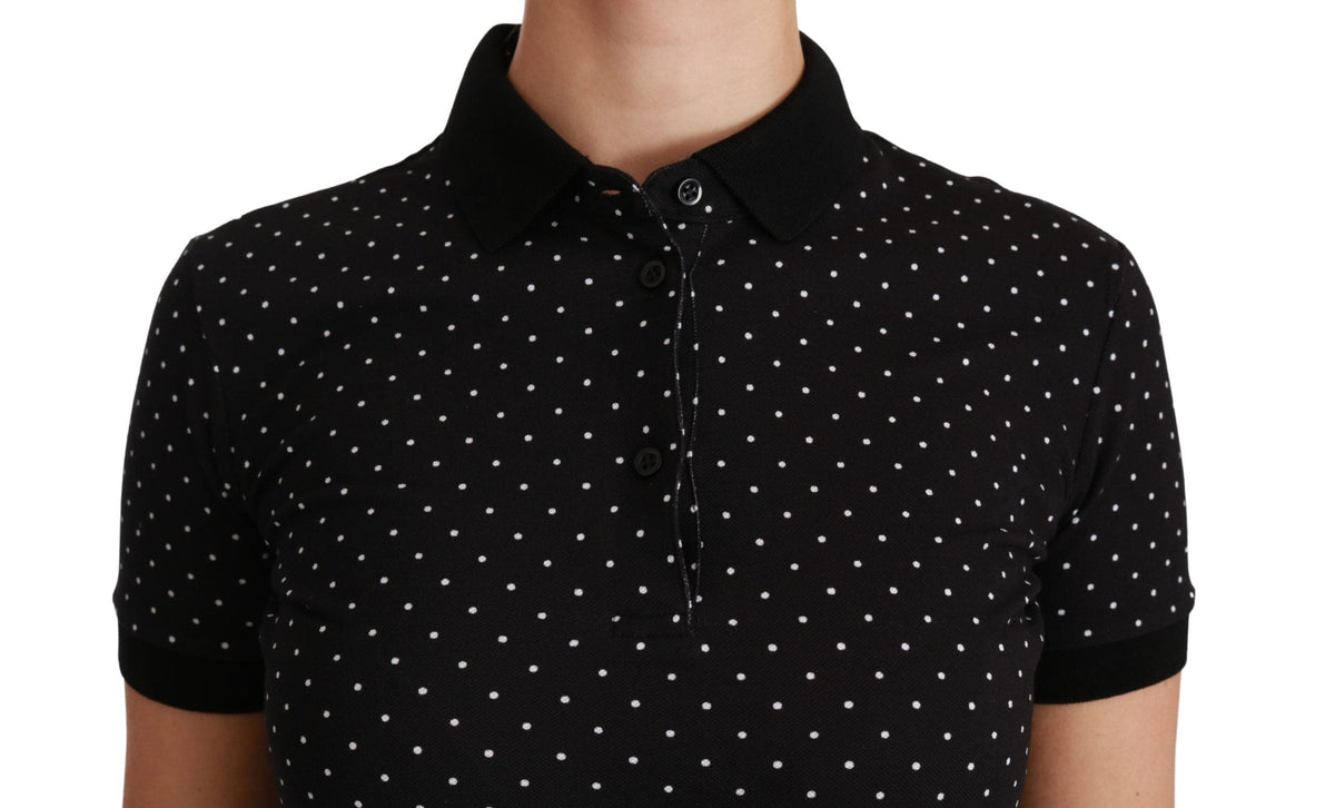 Polo élégant à pois noirs Dolce &amp; Gabbana