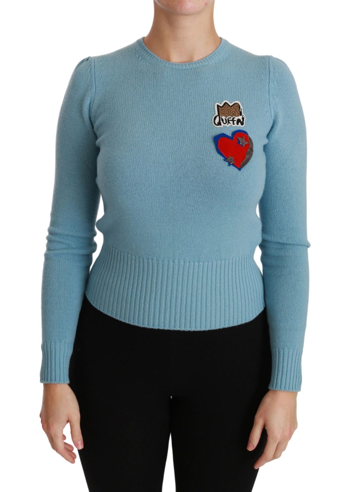 Pull en laine à perles Queen Heart de Dolce &amp; Gabbana