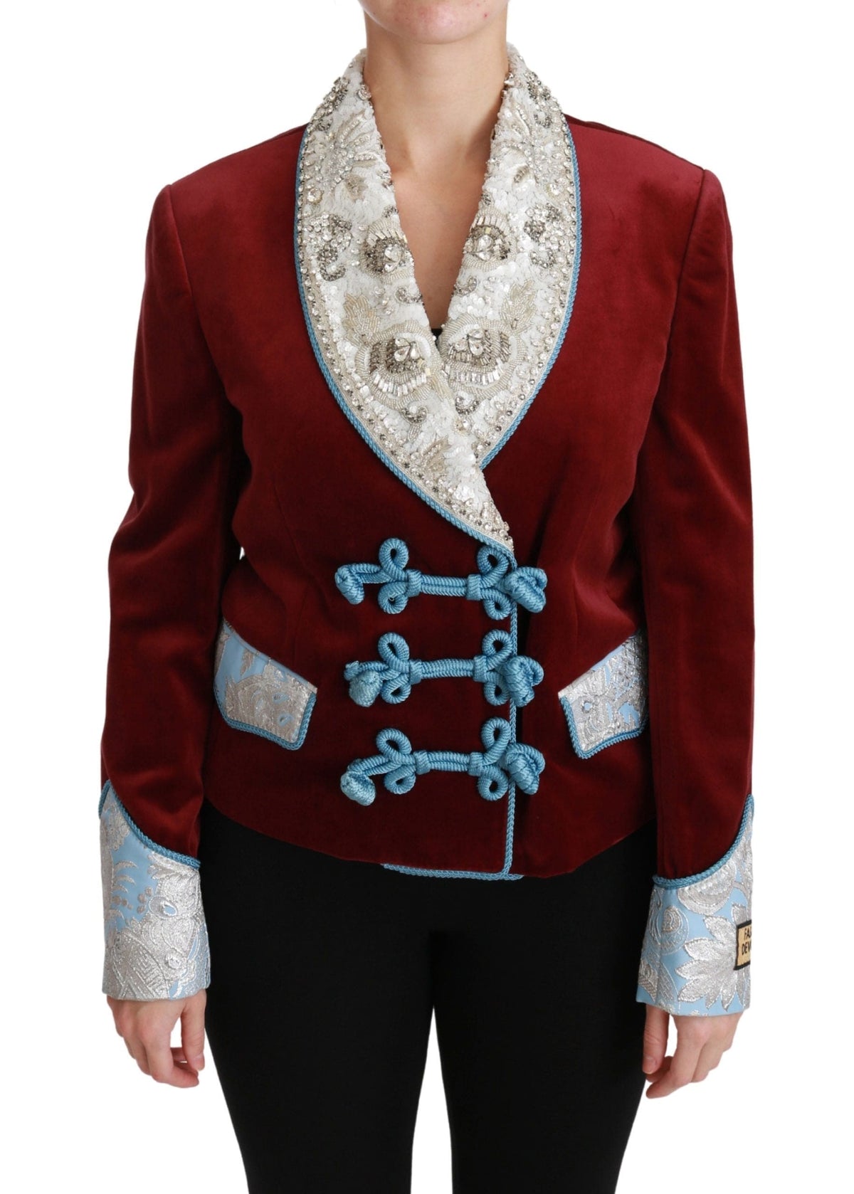 Blazer con detalles barrocos en rojo opulento de Dolce &amp; Gabbana