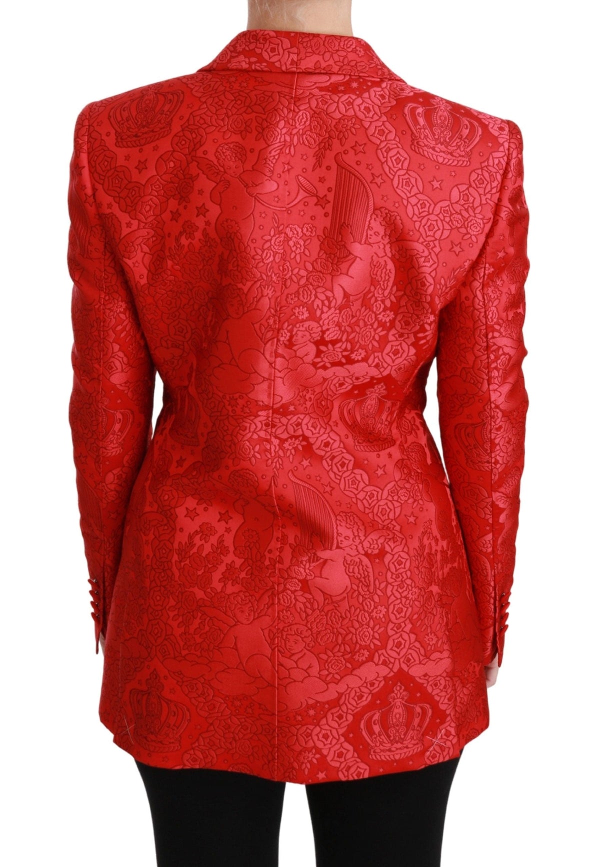 Blazer con estampado de ángel y flores rojas de Dolce &amp; Gabbana