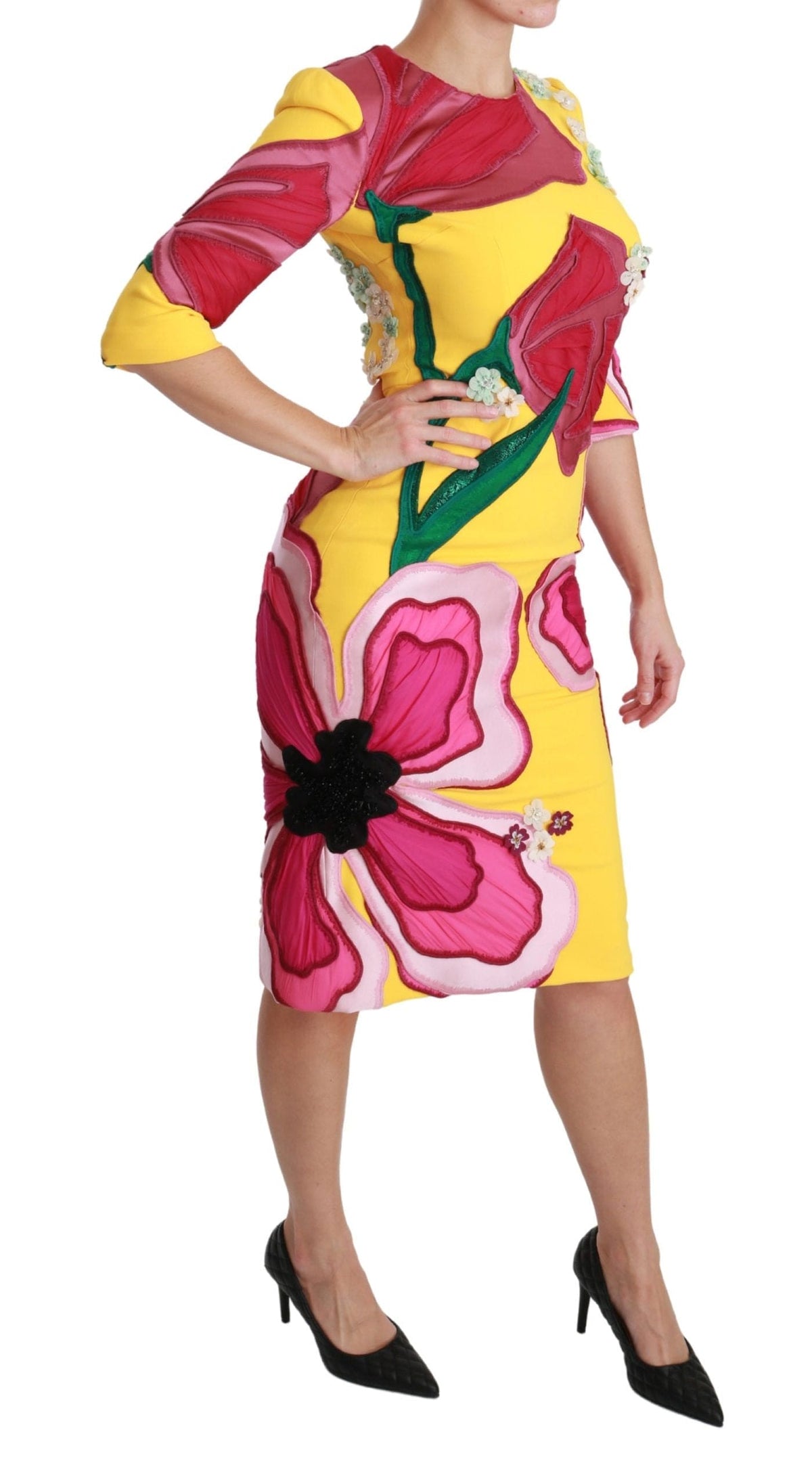 Robe fourreau longueur genou Sunshine Bloom de Dolce &amp; Gabbana