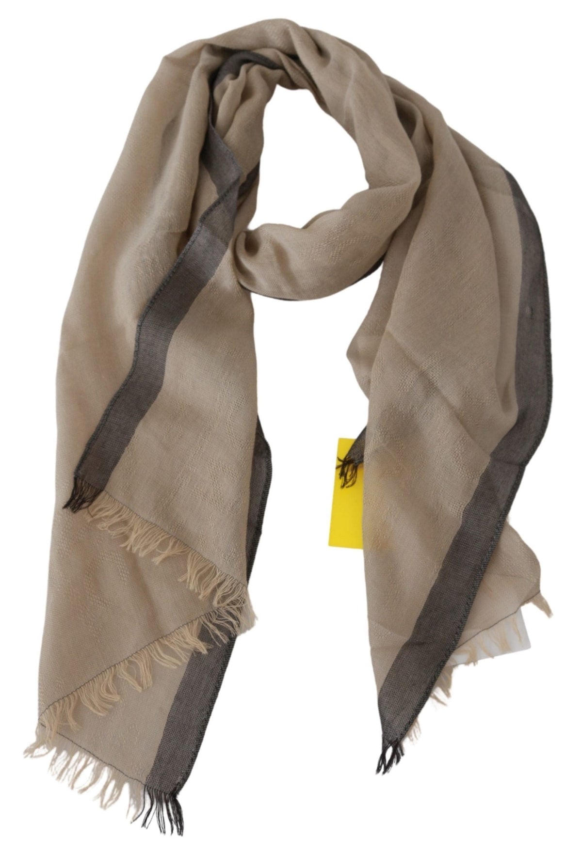 Costume National Élégant Foulard en Coton Beige pour Femme