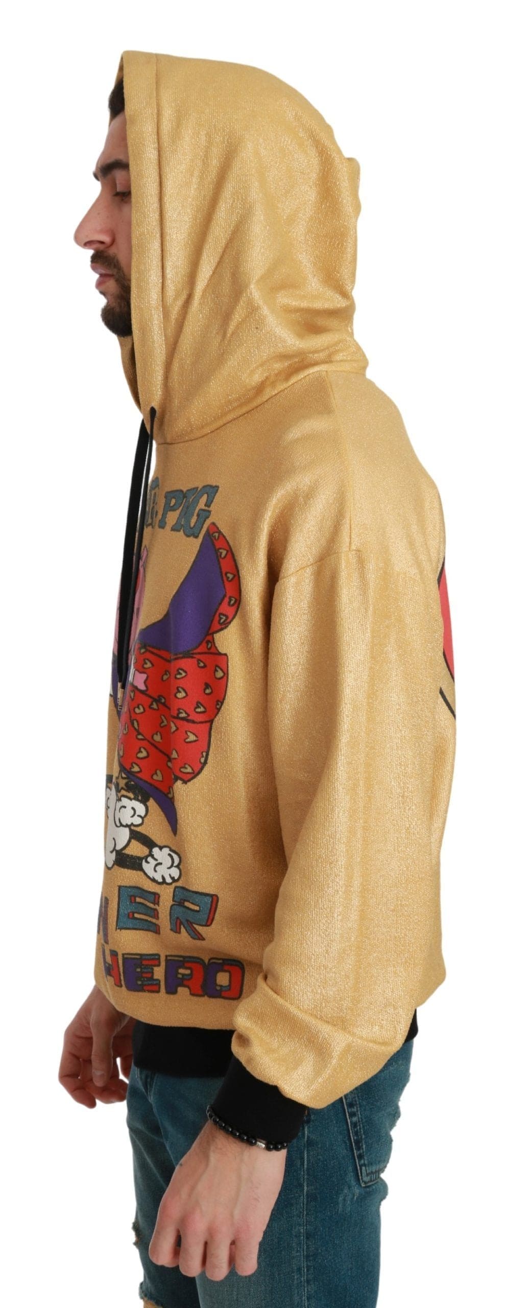 Pull à capuche en coton doré Dolce &amp; Gabbana