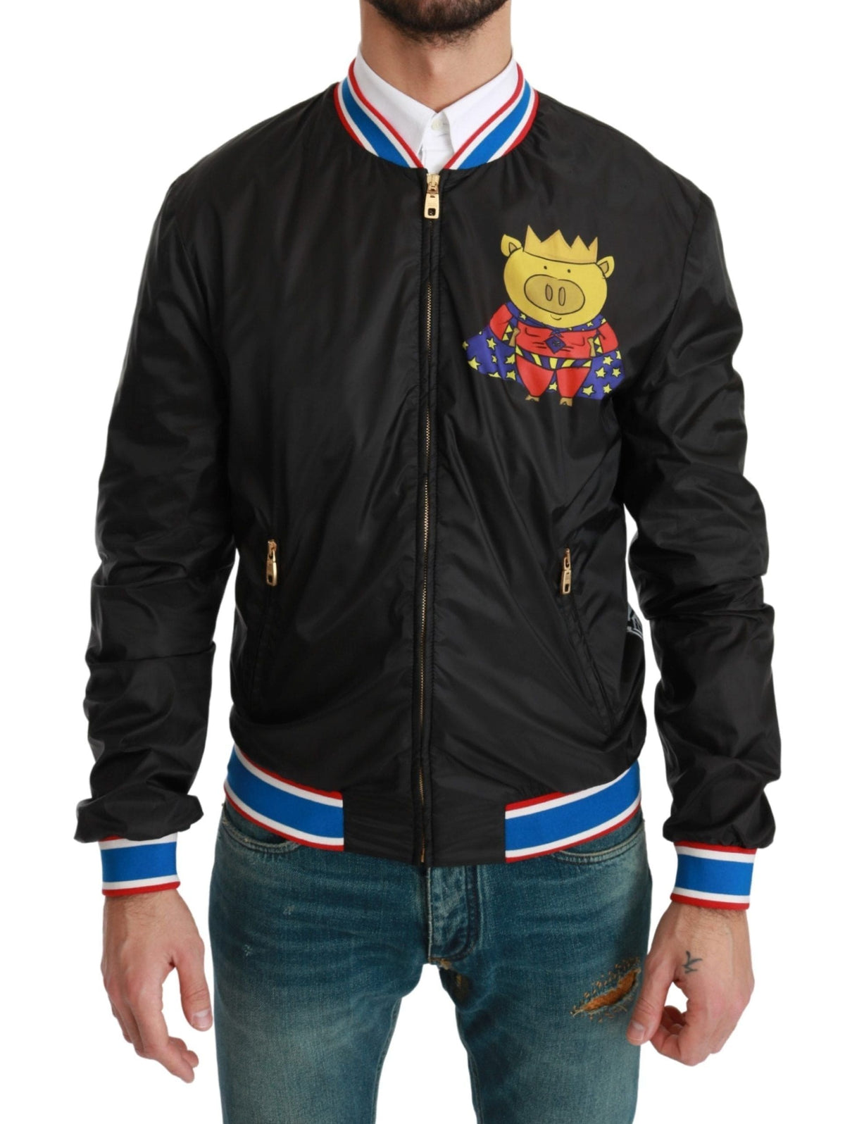 Veste bomber élégante à motifs multicolores Dolce &amp; Gabbana