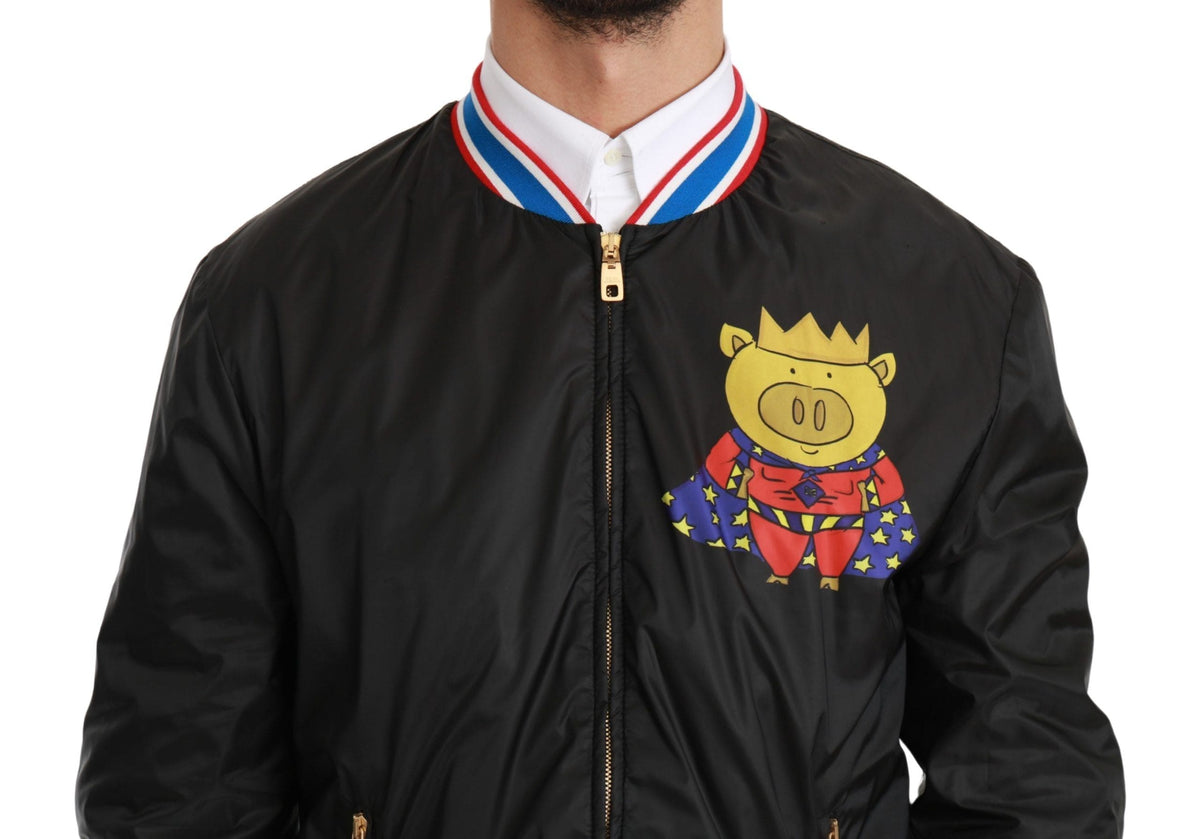 Veste bomber élégante à motifs multicolores Dolce &amp; Gabbana