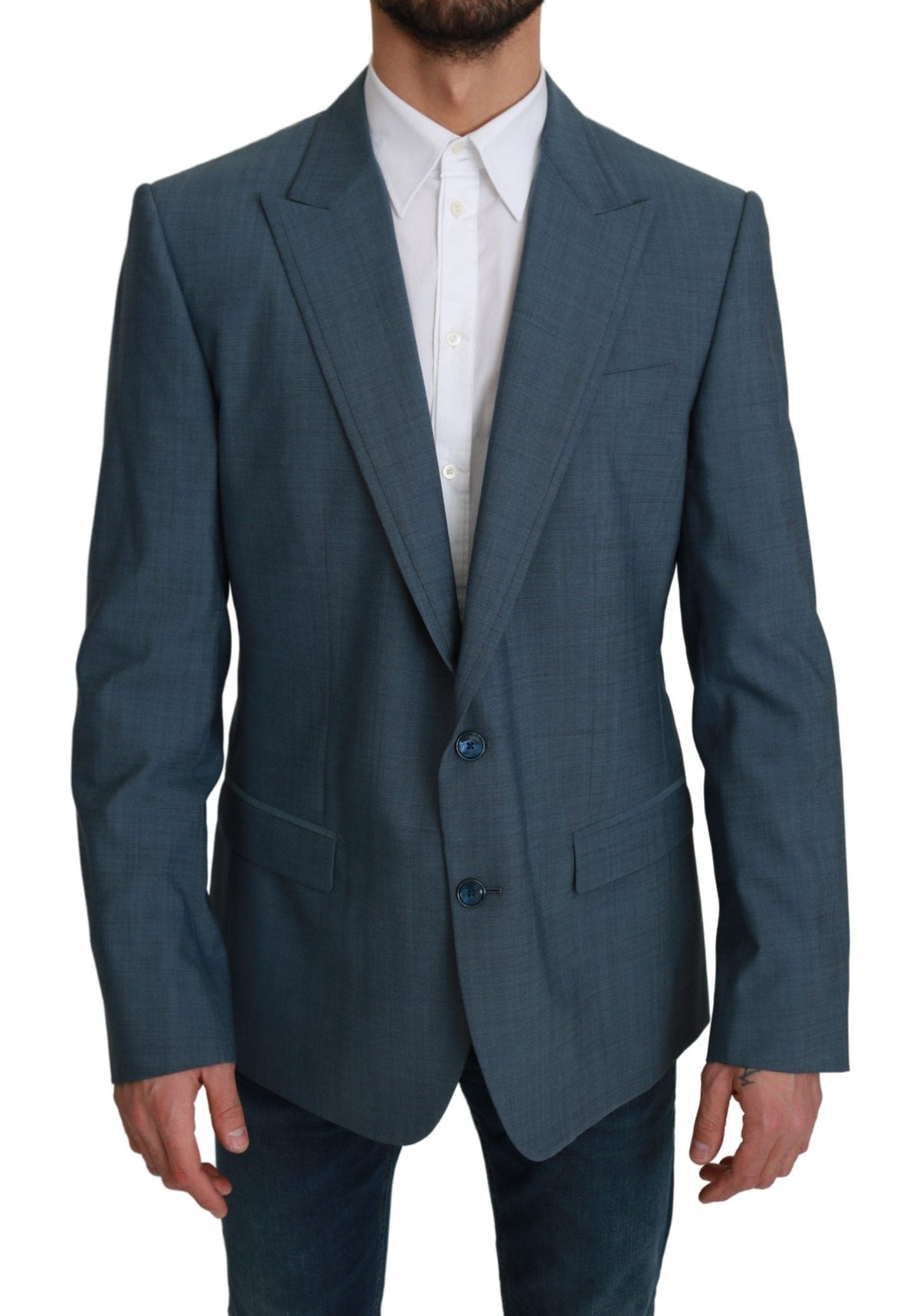 Blazer slim bleu clair élégant Dolce &amp; Gabbana