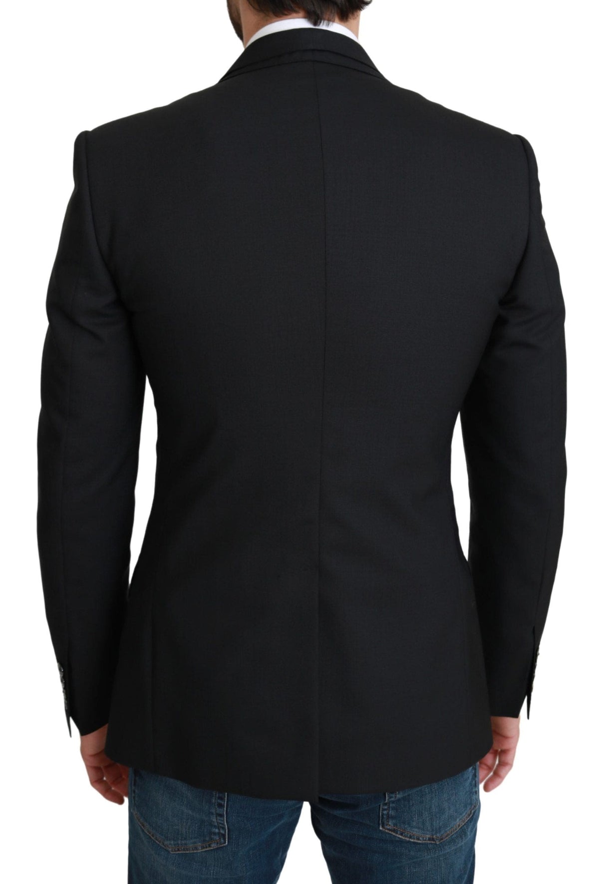 Blazer formal elegante de lana virgen negra de Dolce &amp; Gabbana