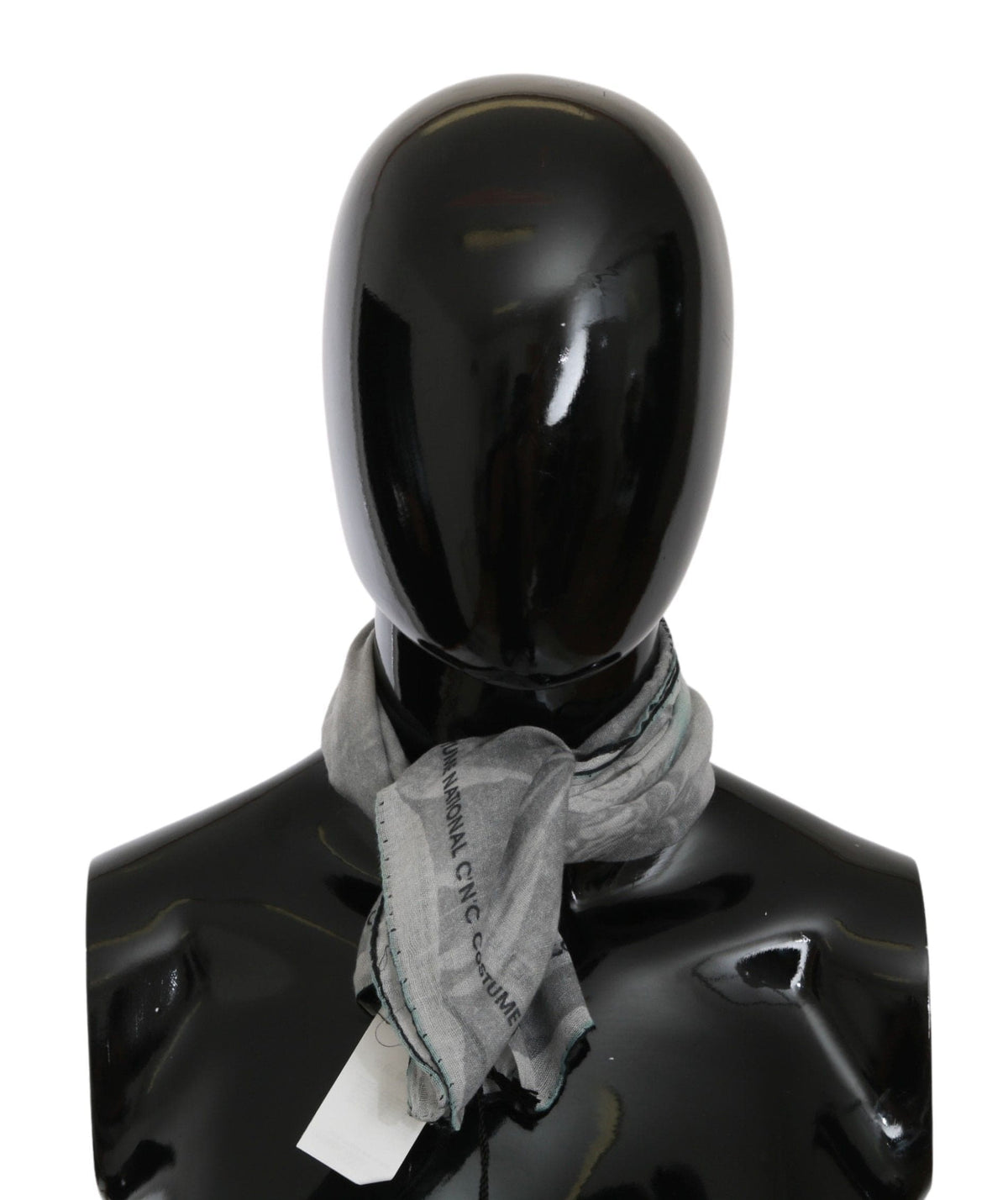 Costume National Élégant Foulard En Soie Gris Pour Femme