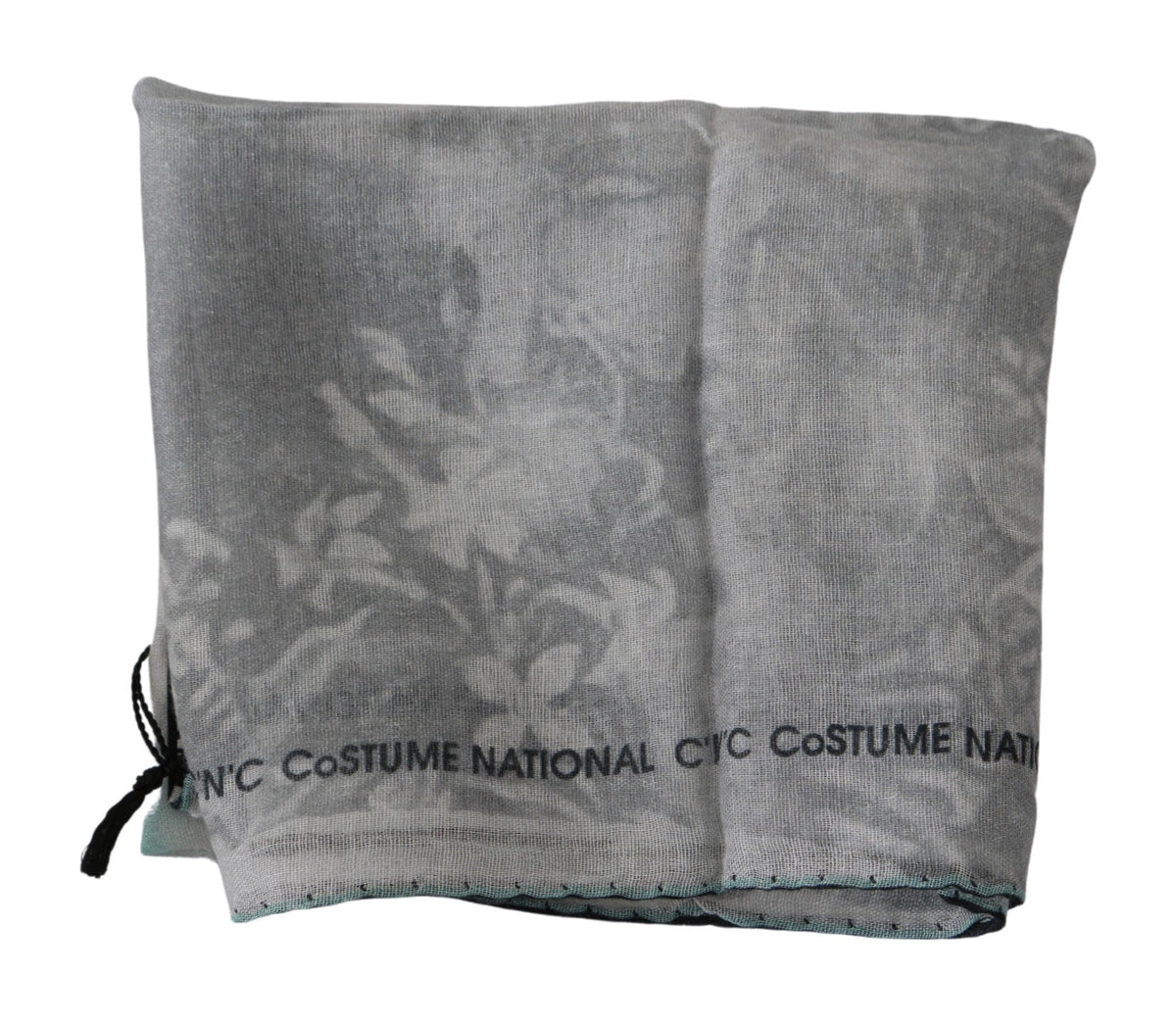 Costume National Élégant Foulard En Soie Gris Pour Femme