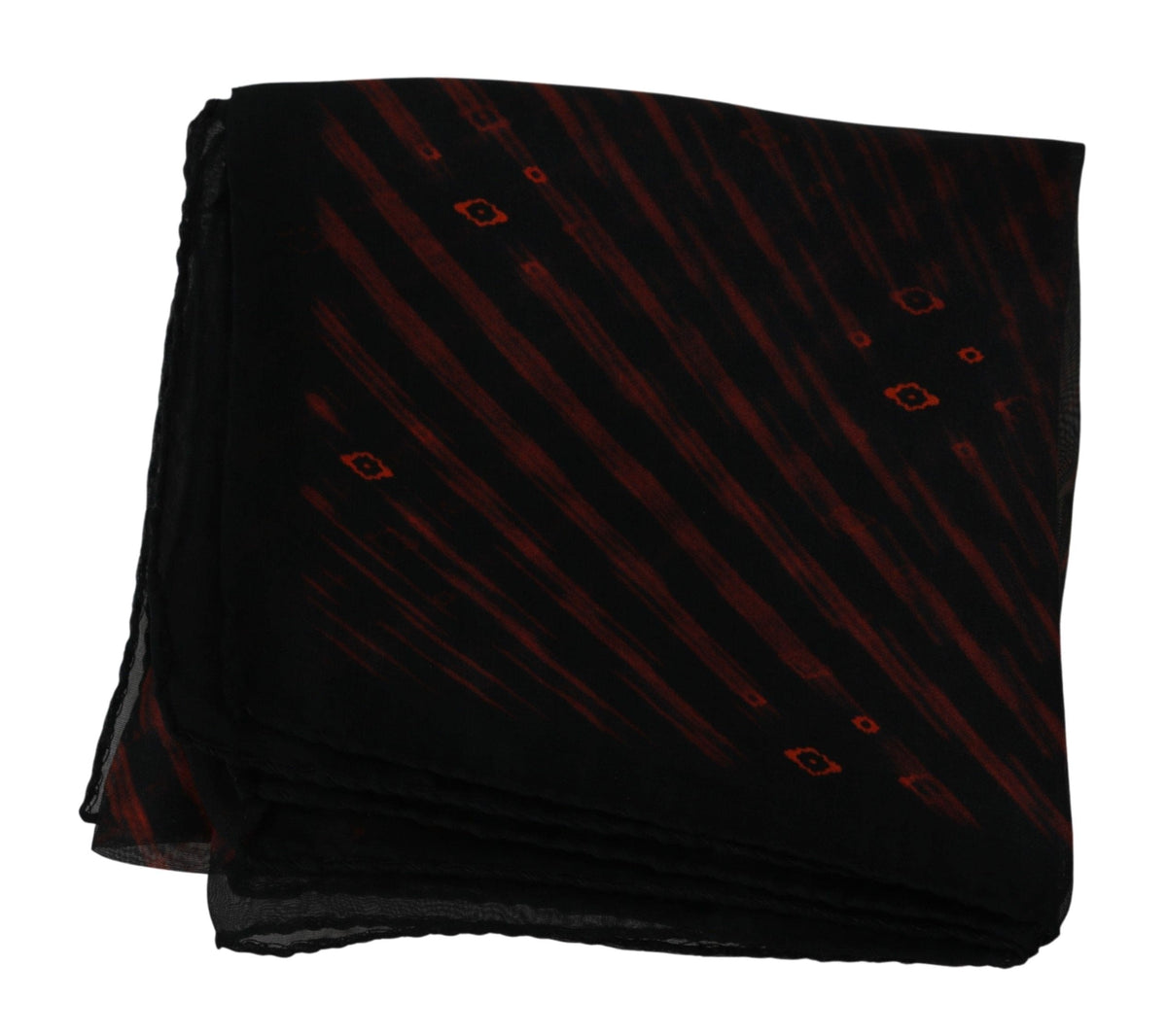 Pañuelo de seda elegante para disfraz nacional, sombrero tipo bandana en color negro y naranja