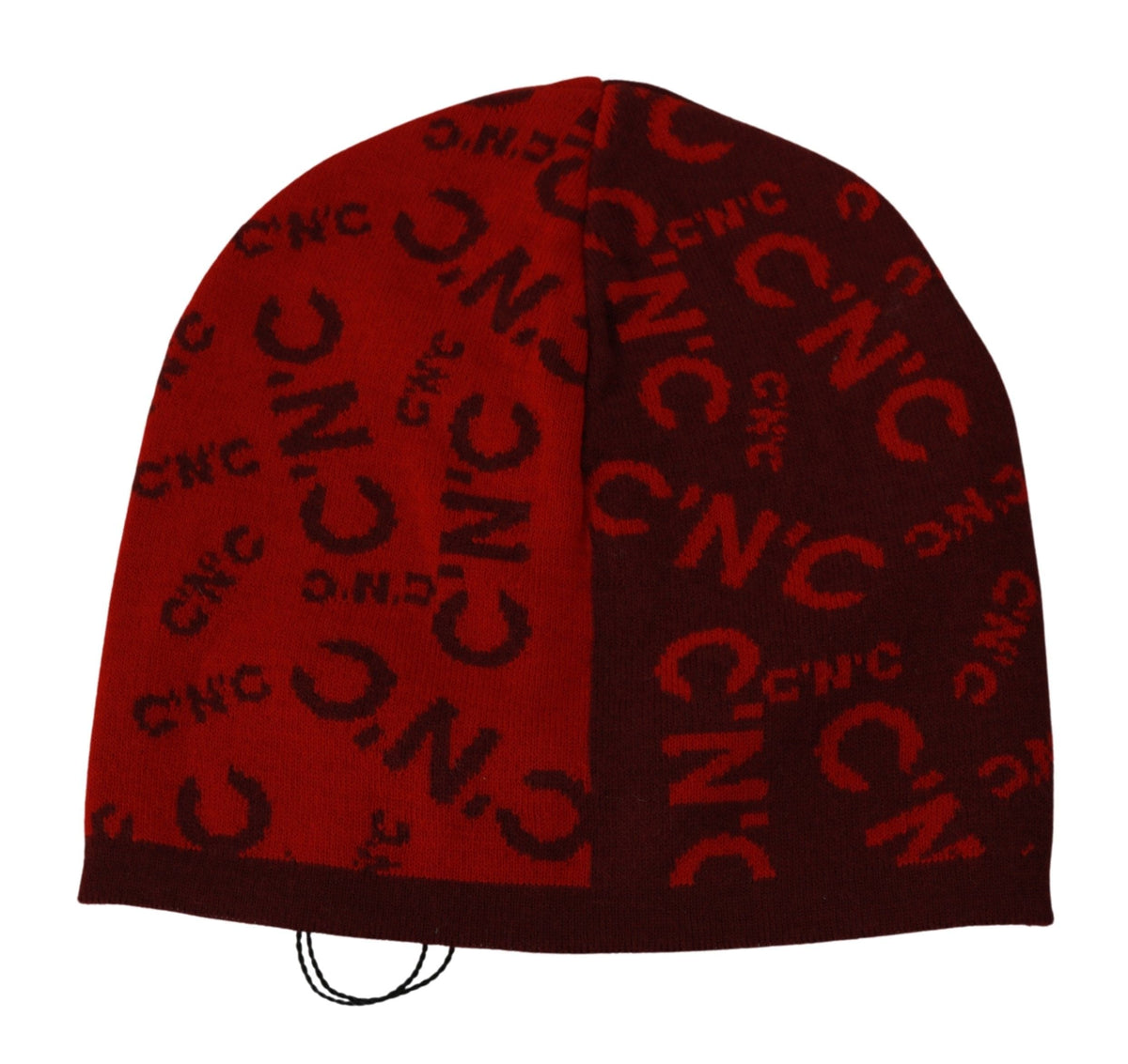 Costume National Chic Bonnet Rouge Mélange Laine