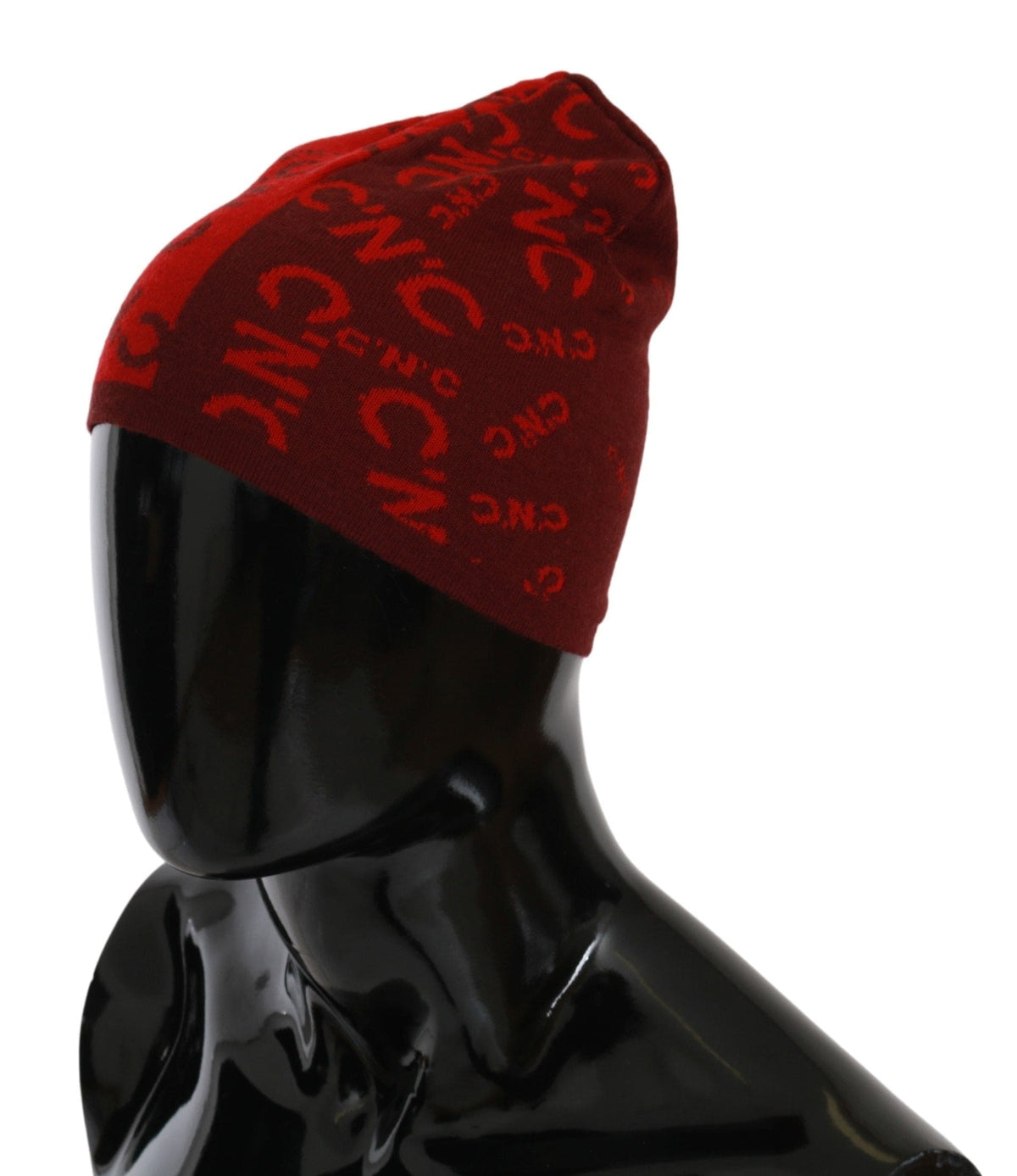 Costume National Chic Bonnet Rouge Mélange Laine