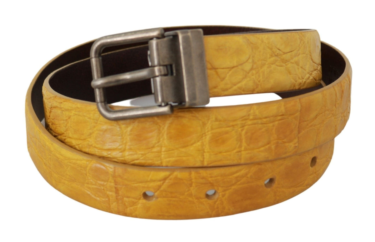 Ceinture en cuir à motif animal exotique Dolce &amp; Gabbana