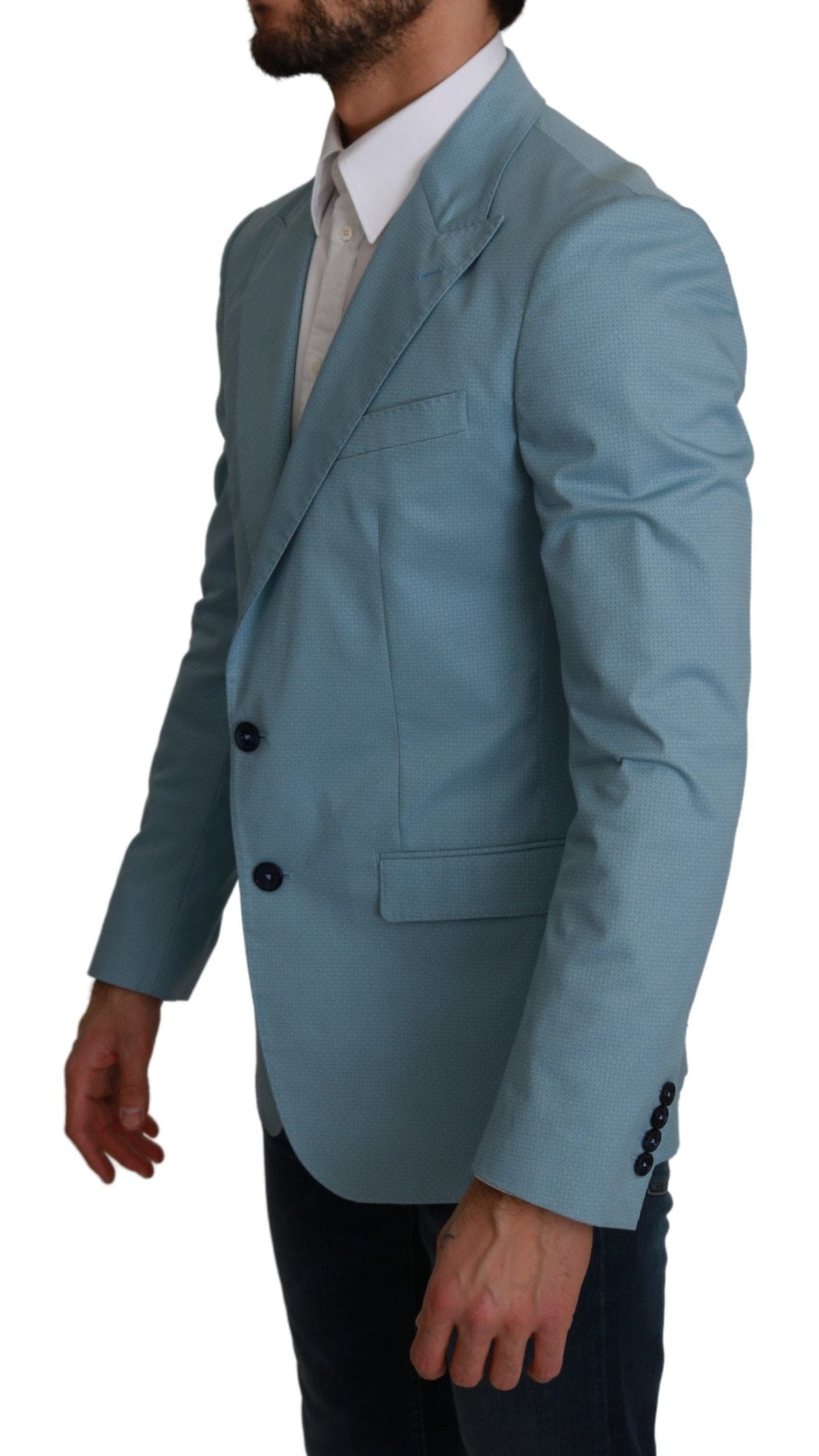 Blazer élégant à motif fantaisie bleu Dolce &amp; Gabbana