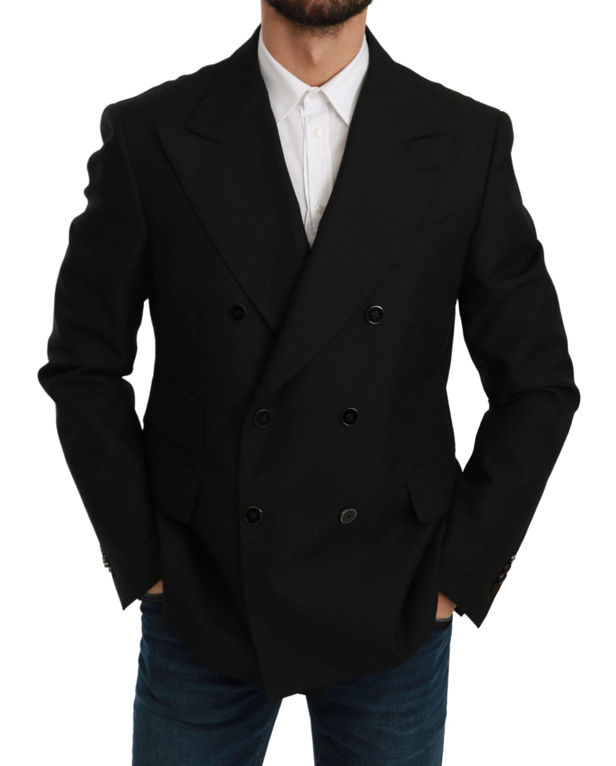 Blazer formal elegante de corte entallado en color negro de Dolce &amp; Gabbana