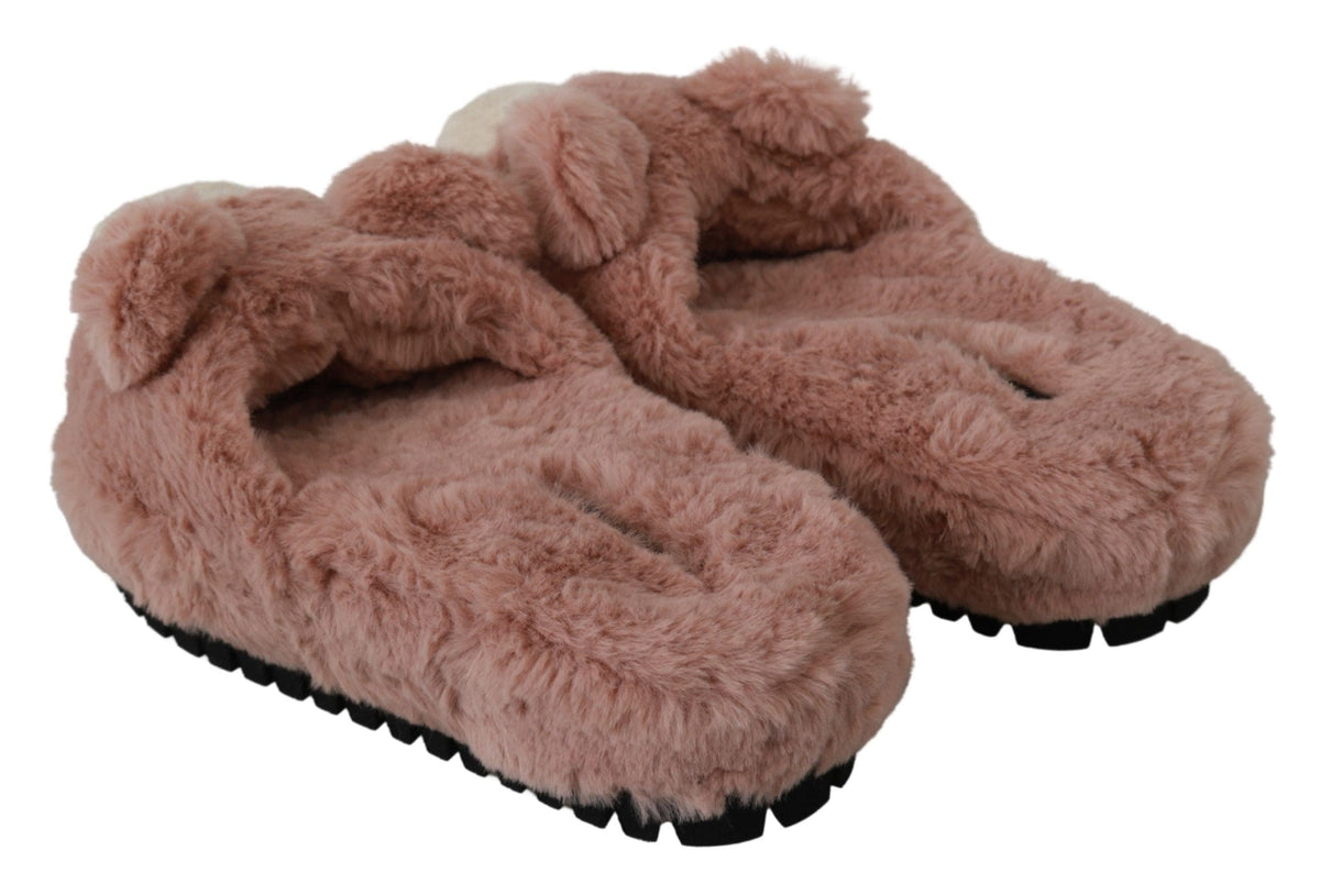 Chaussons Dolce &amp; Gabbana Chic Pink Bear House par D&amp;G