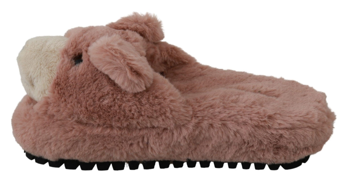 Chaussons Dolce &amp; Gabbana Chic Pink Bear House par D&amp;G