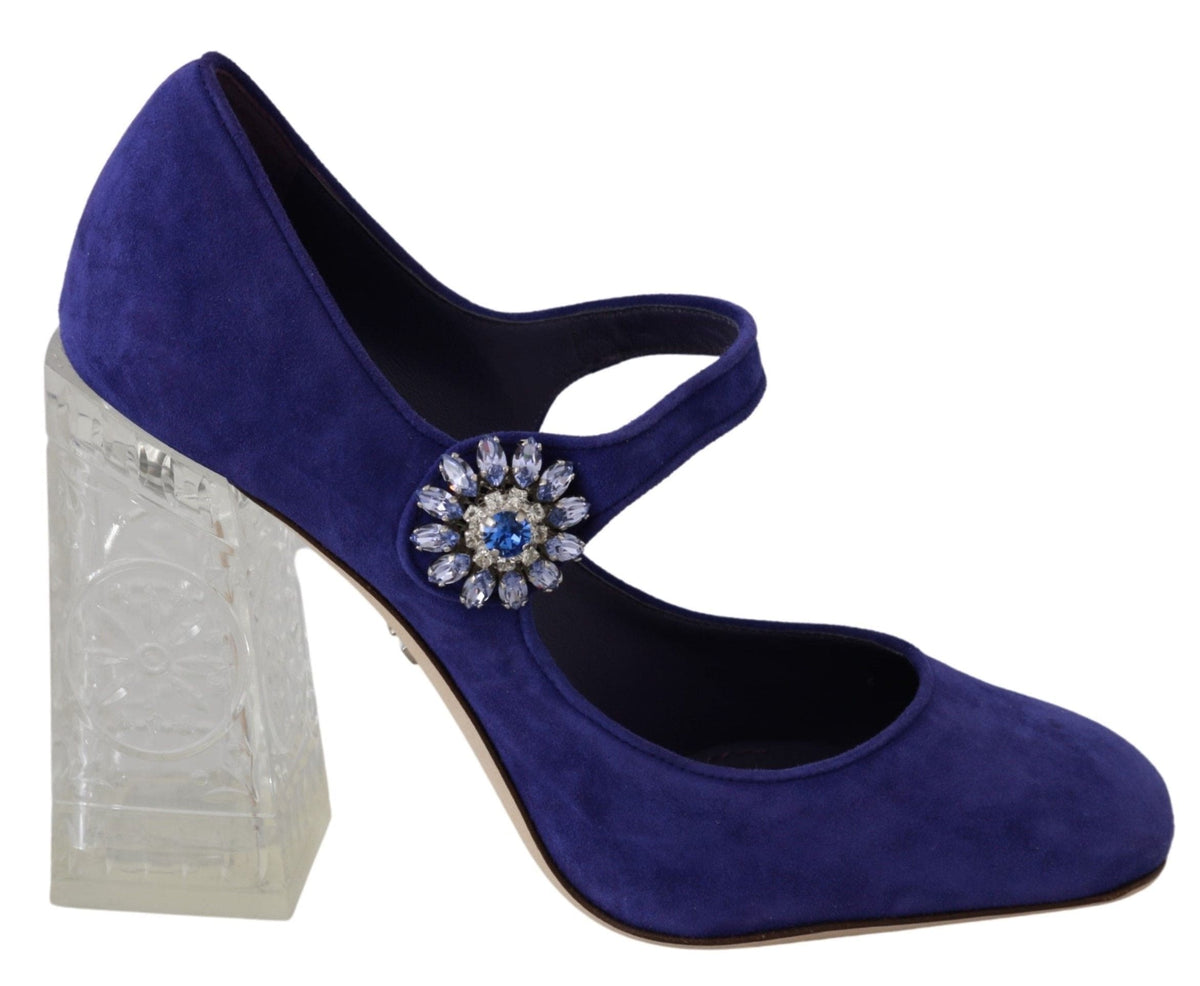 Escarpins Mary Janes en daim violet élégants Dolce &amp; Gabbana