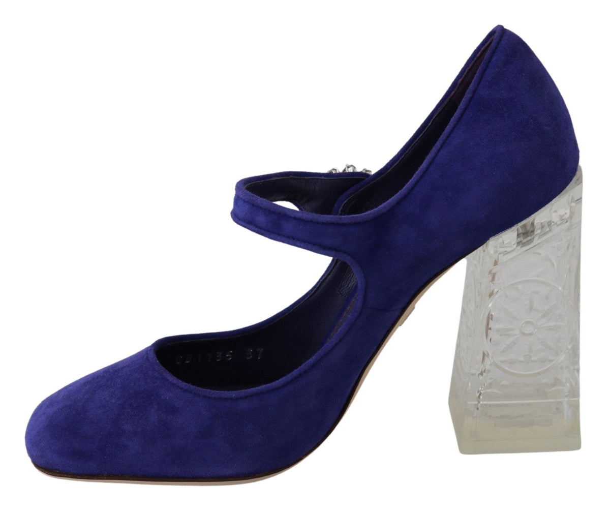 Escarpins Mary Janes en daim violet élégants Dolce &amp; Gabbana