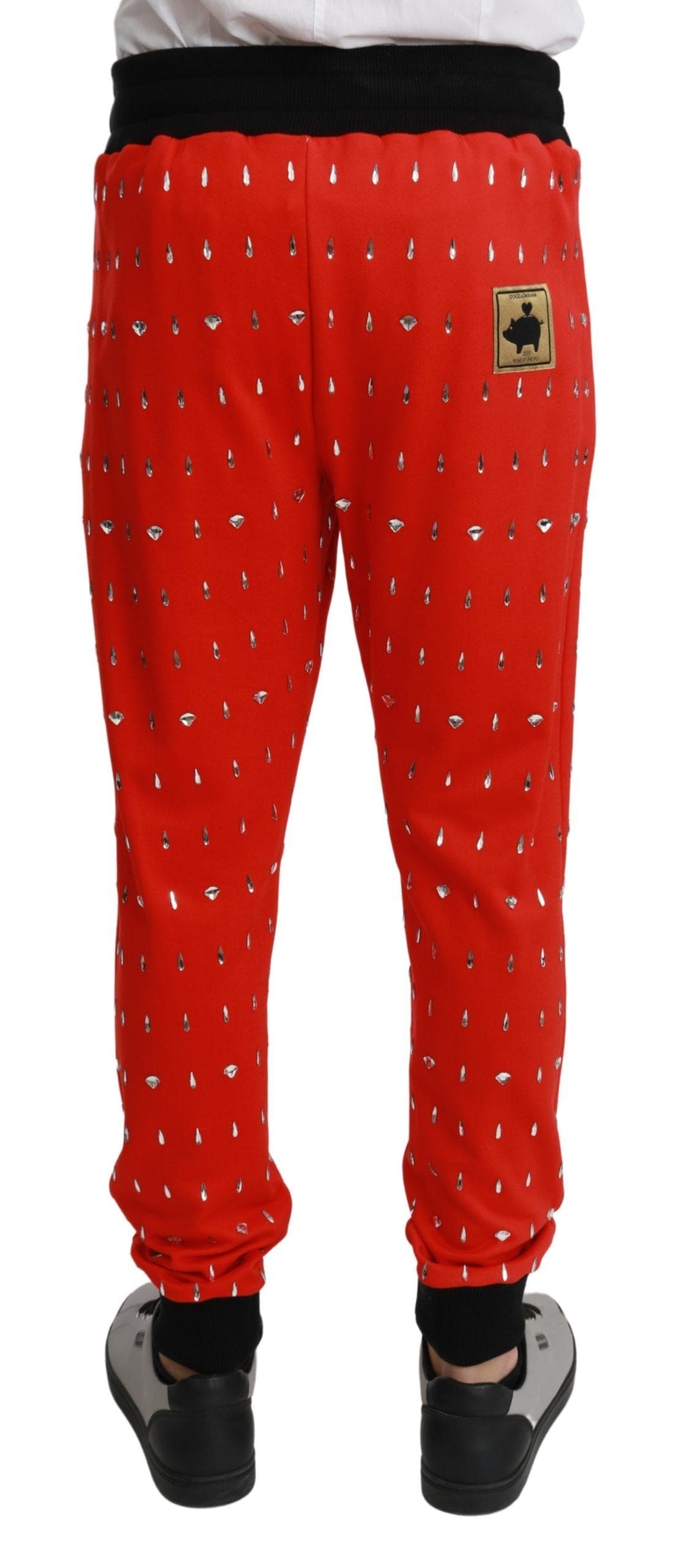 Pantalon de survêtement Dolce &amp; Gabbana Chic à imprimé tirelire rouge