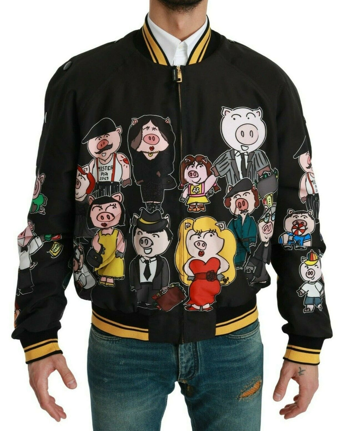 Veste style bomber à motifs multicolores Dolce &amp; Gabbana