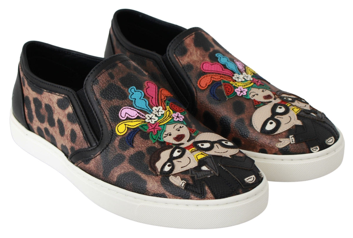 Mocassins élégants à imprimé léopard Dolce &amp; Gabbana pour un style sophistiqué