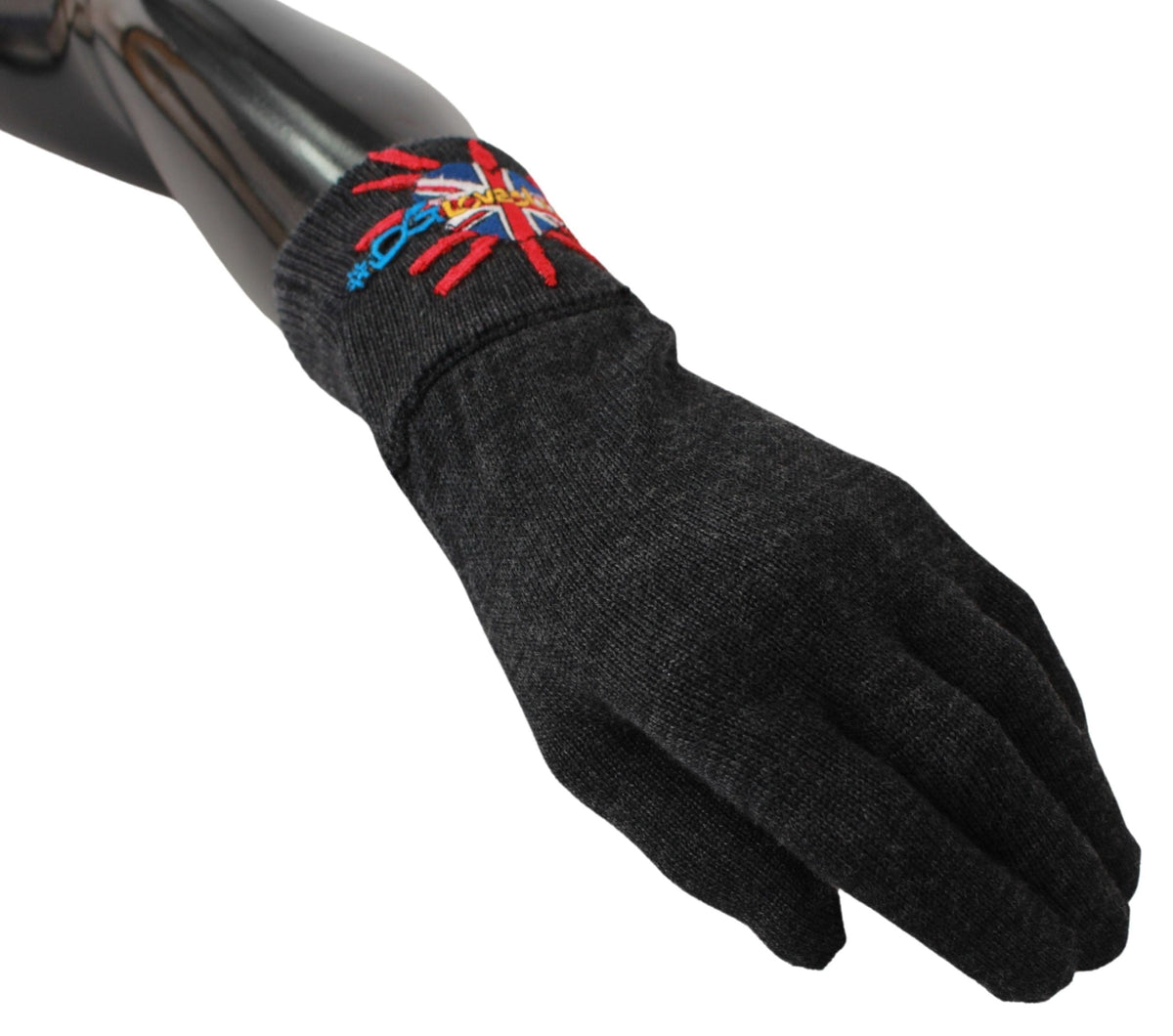 Guantes unisex de lana virgen gris Dolce &amp; Gabbana