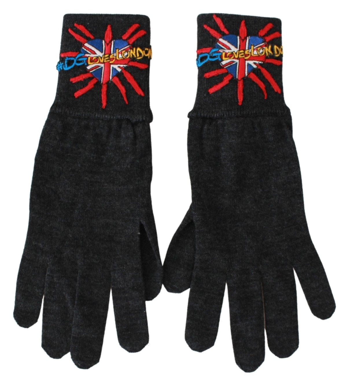 Guantes unisex de lana virgen gris Dolce &amp; Gabbana