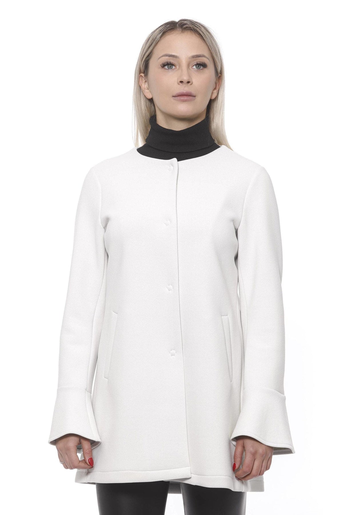 Manteau élégant en néoprène blanc pour femme 19V69 Italia