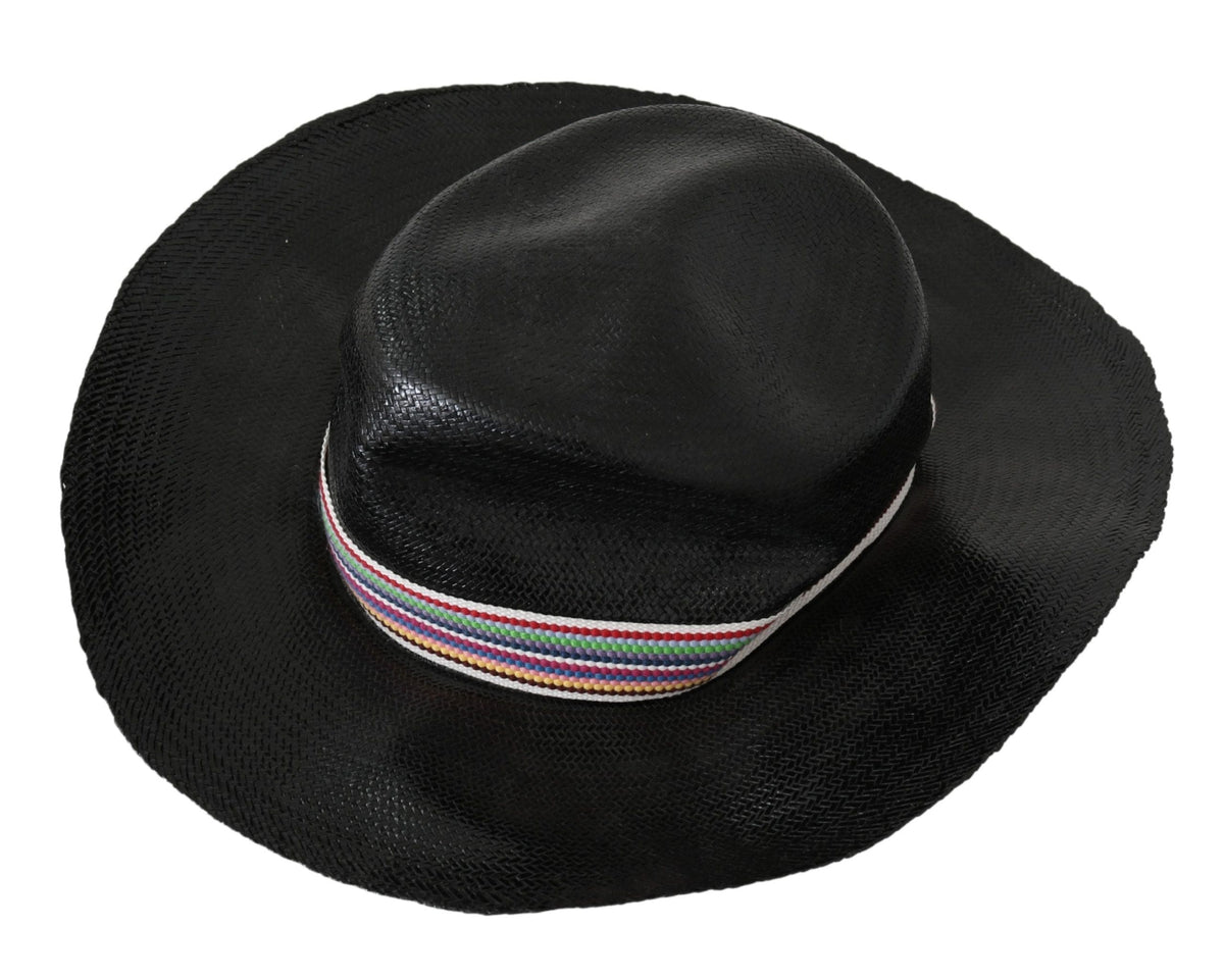 Sombrero de ala ancha negro elegante de estilo nacional: elegancia atemporal