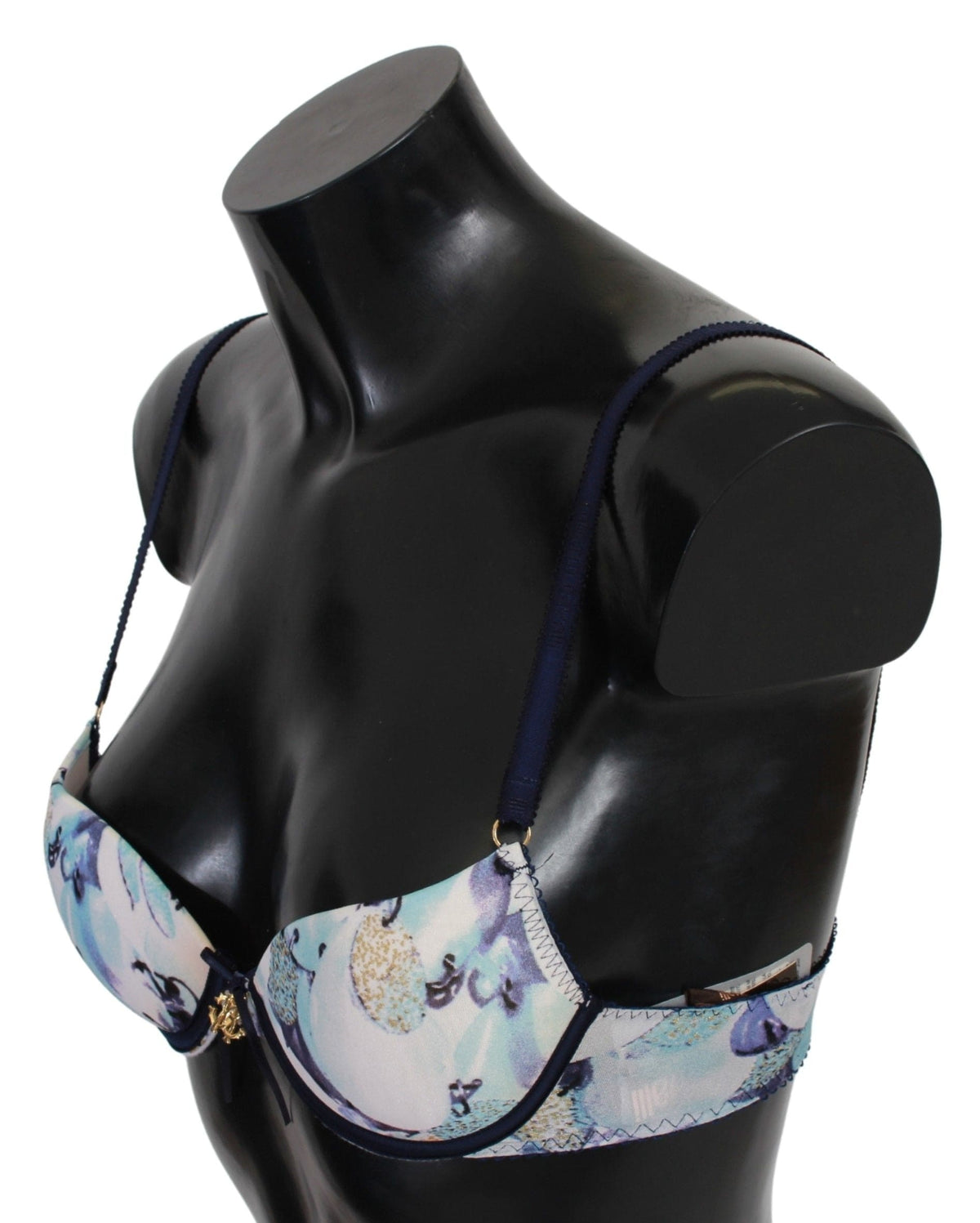 Soutien-gorge push-up élégant Roberto Cavalli à imprimé bleu