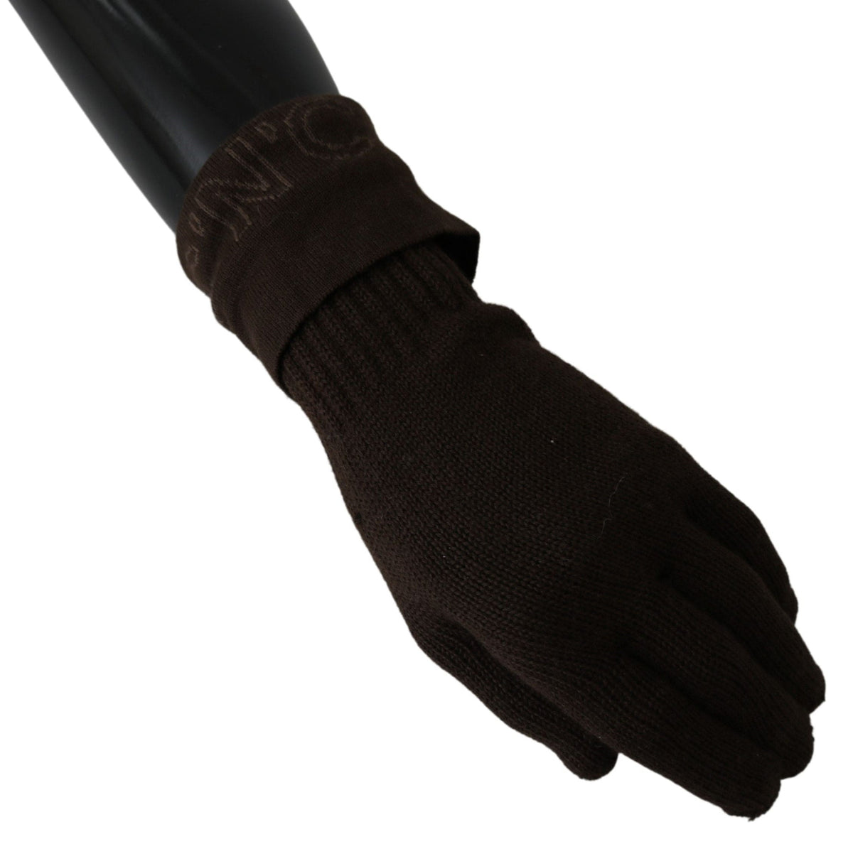 Costume National Élégant Gants Tricotés Marron